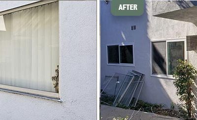 Before and After Sliding Window Installation