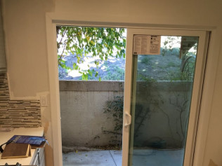 Before Sliding Glass Door Replacement